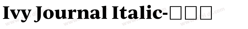 Ivy Journal Italic字体转换